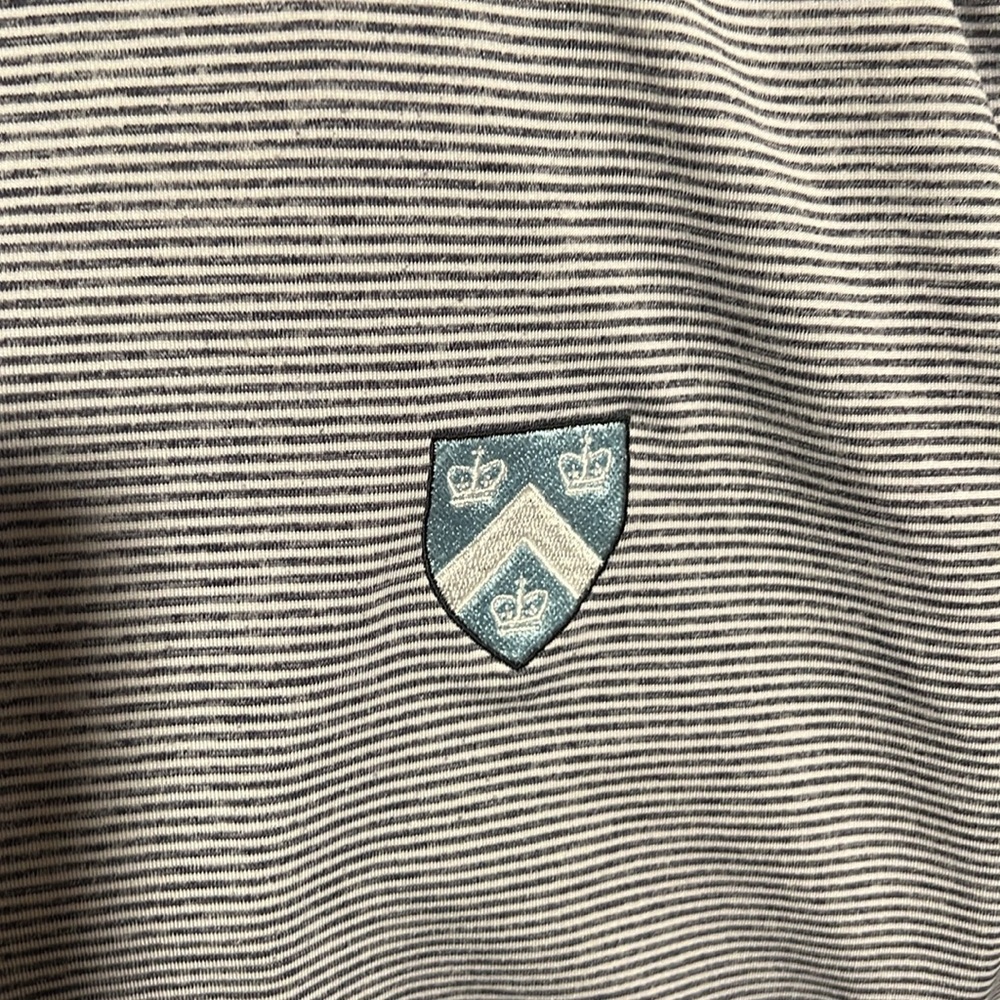 Columbia University Jubilee Charcoal Stripe Stretch Jersey Polo - Picture 8 of 9
